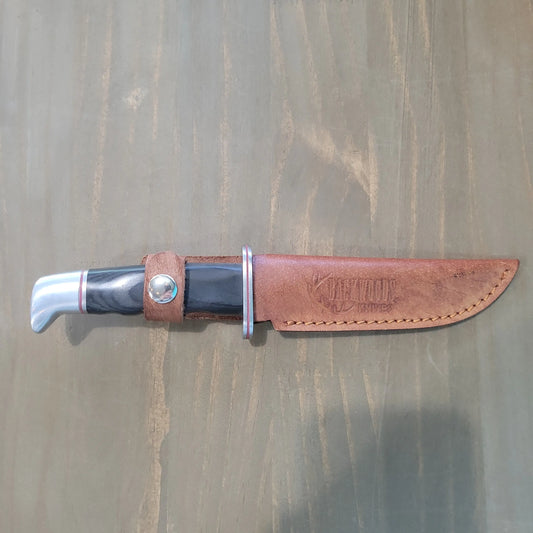 Backwoods Kodiak Fixed Blade Knife 10.5" Black Handle C.G. Emery