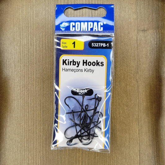 COMPAC Black Kirby Hooks #1 13pcs C.G. Emery