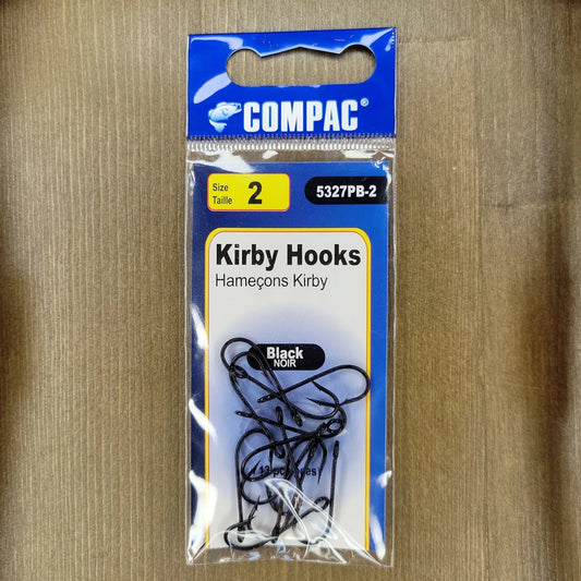 COMPAC Black Kirby Hooks #2 13pcs C.G. Emery