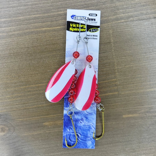 COMPAC Victory Spinner 1.5" Red/White 2pk C.G. Emery