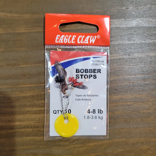 Eagle Claw Bobber Stops 4-8lb Rubber w/ring (MED) Walleye Master