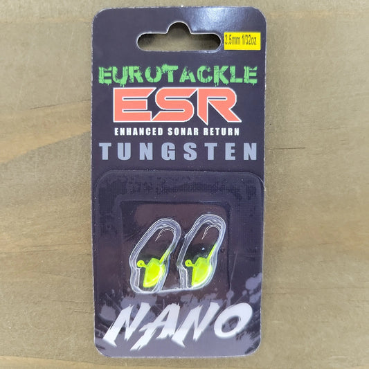 Euro-Tackle ESR Nano 3.5mm Jig Heads Chartreuse 2pcs C.G. Emery