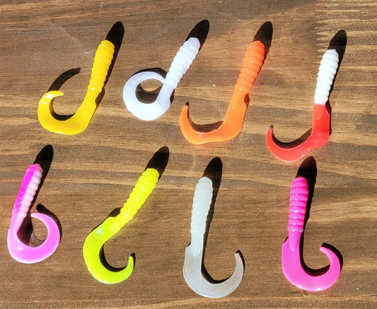 Single Tail 3" Jig Body, Assorted Colors