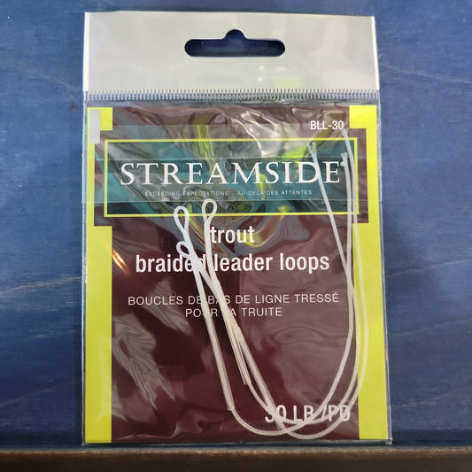 Streamside Trout Braided Leader Loops 30lbs 3/pk C.G. Emery