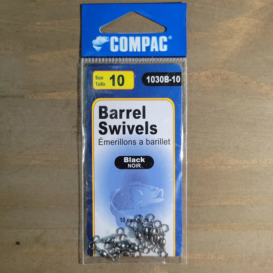COMPAC Barrel Swivel Black #10 10pack C.G. Emery