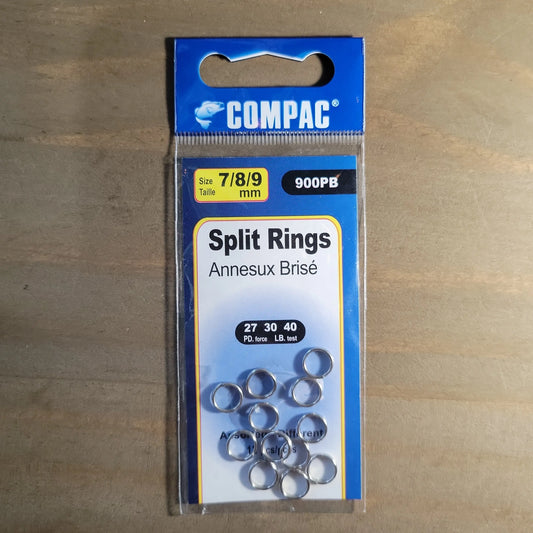 COMPAC Split Rings ST/ST Size 7/8/9 12pack C.G. Emery