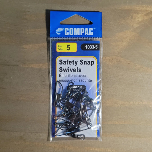 COMPAC Safety Snap Swivels Black Size #5 10/pk C.G. Emery