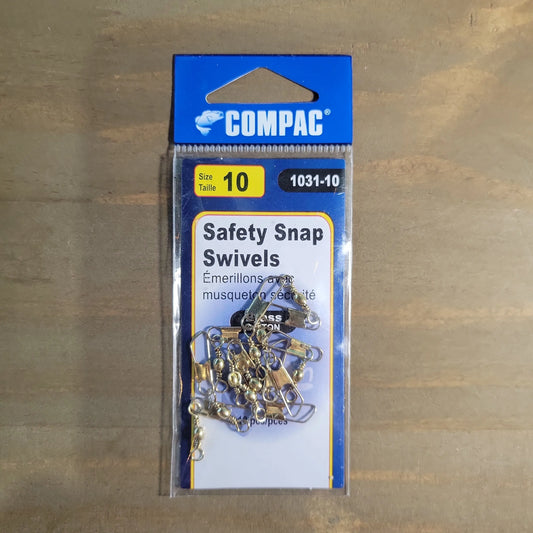 COMPAC Safety Snap Swivel Brass #10 10pack C.G. Emery