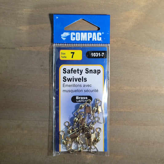 COMPAC Safety Snap Swivels Brass #7 10pack C.G. Emery