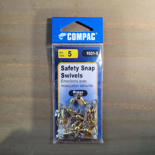 COMPAC Safety Snap Swivels Brass #5 10pack C.G. Emery