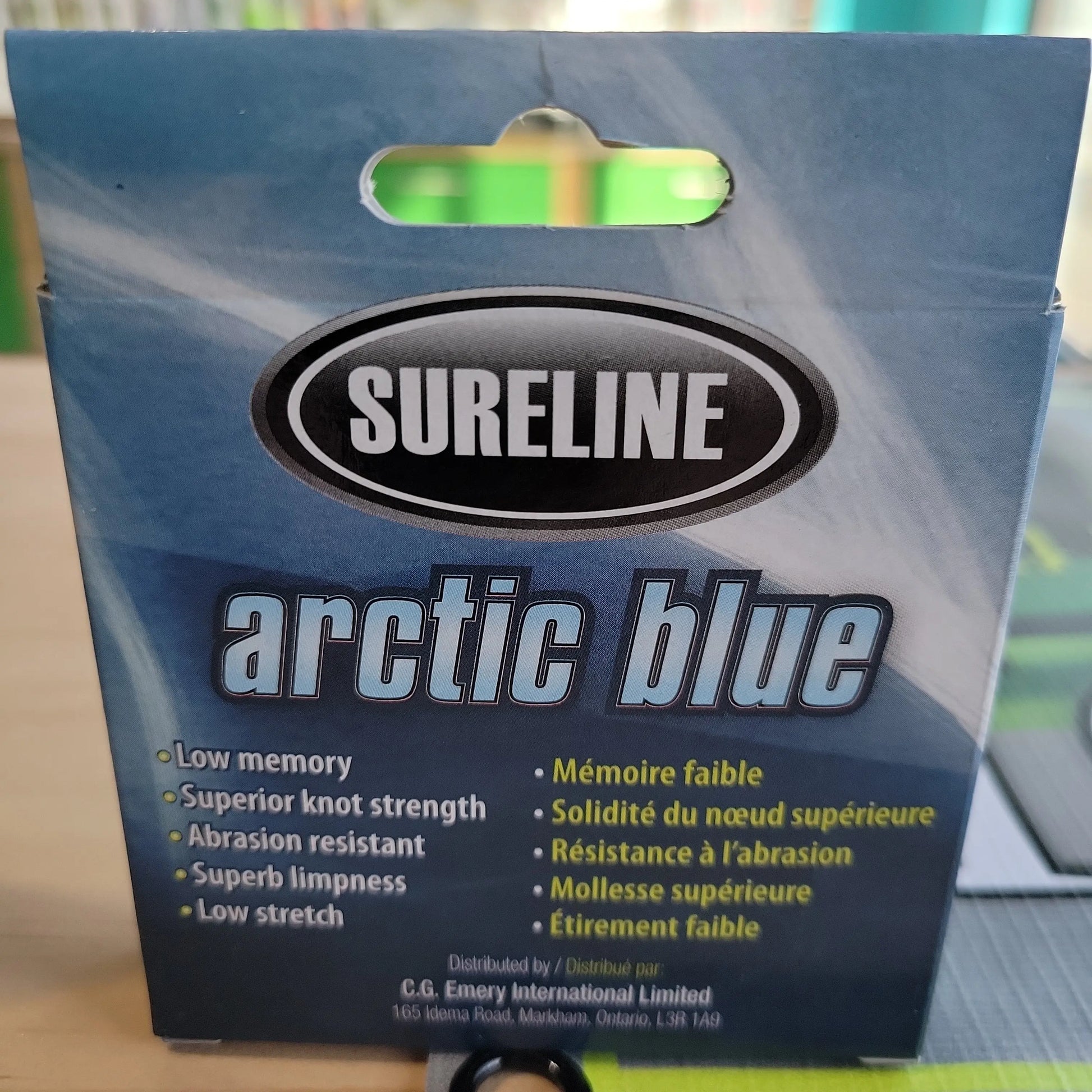 Sureline Arctic Blue Premium Ice Fishing Monofilament 10lb 110yds C.G. Emery