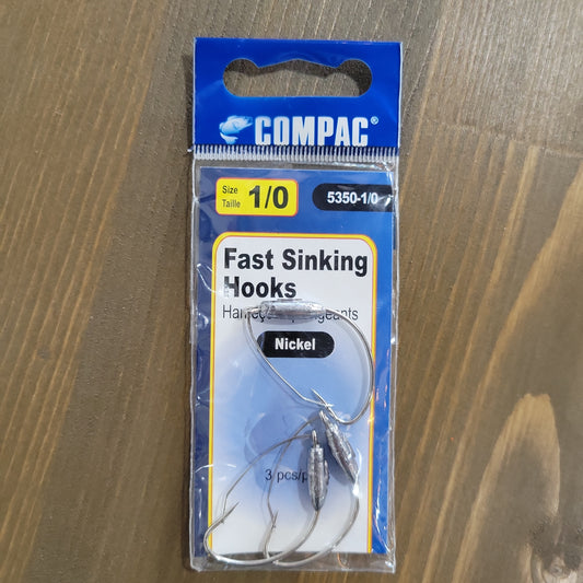 COMPAC Fast Sink Hook #1/0 2pk - Stony Tackle Shack