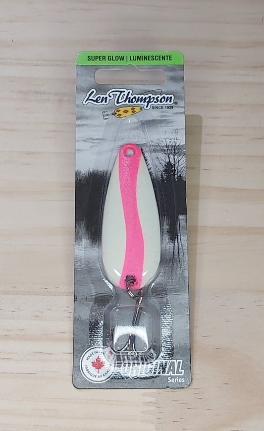 Len Thompson Glowing White & Pink Spoons Walleye Master