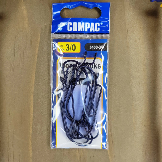 COMPAC Worm Hooks #3/0 10pack C.G. Emery