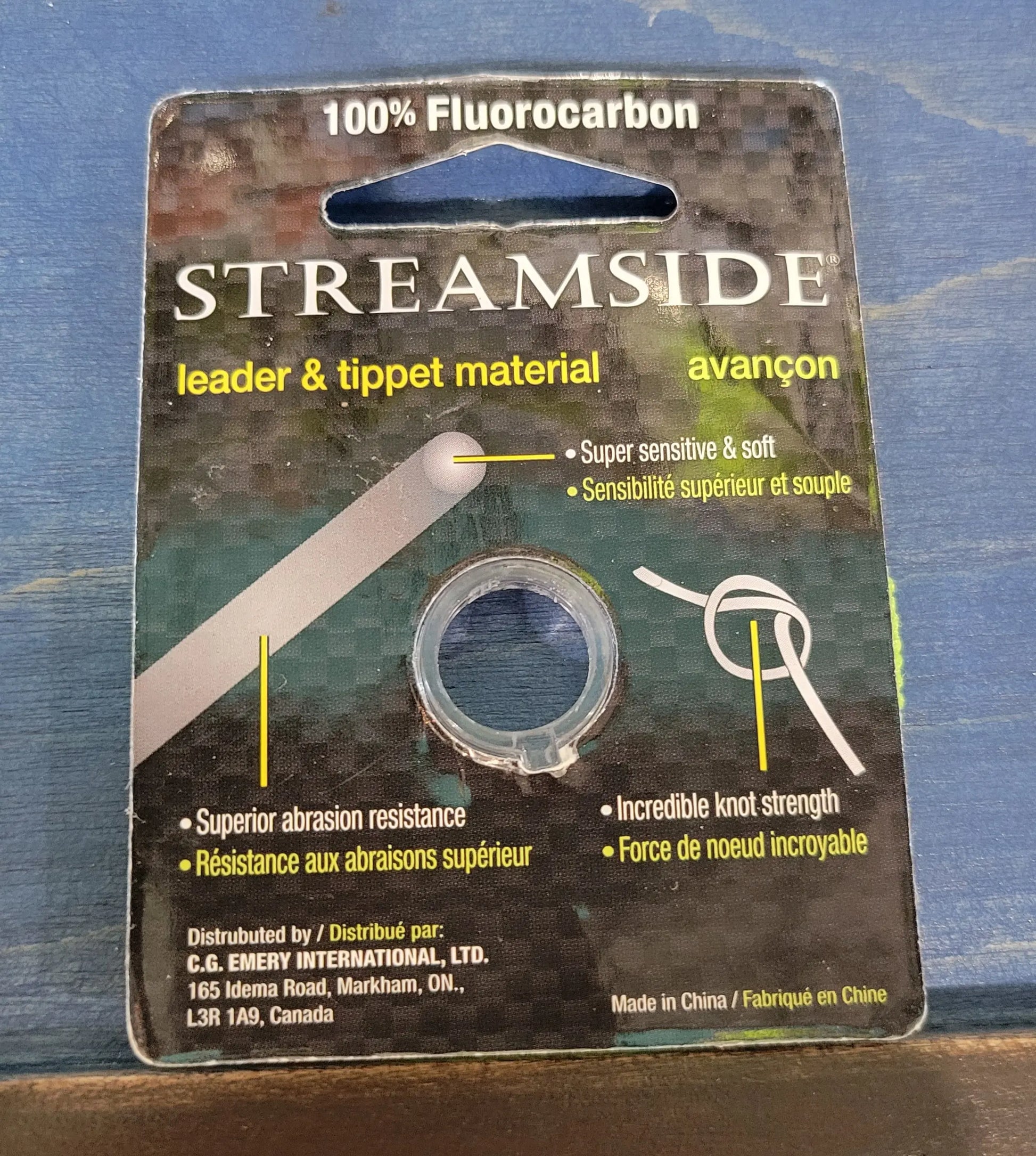 Streamside Fluorocarbon Leader & Tippet Material 3.7lb 30m C.G. Emery