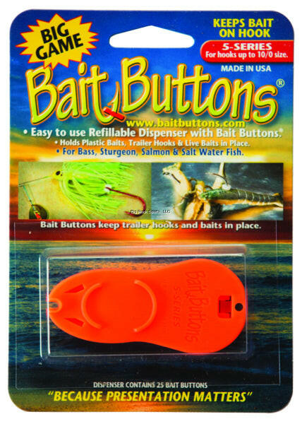 Bait Buttons Dispenser Packed w/25 Buttons Big Rock Sports