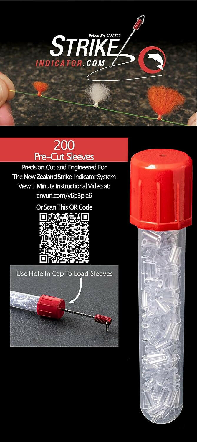 New Zeland Strike Indicator Pre-Cut Tubing Sleeves and Vial New Zeland Strike Indicator