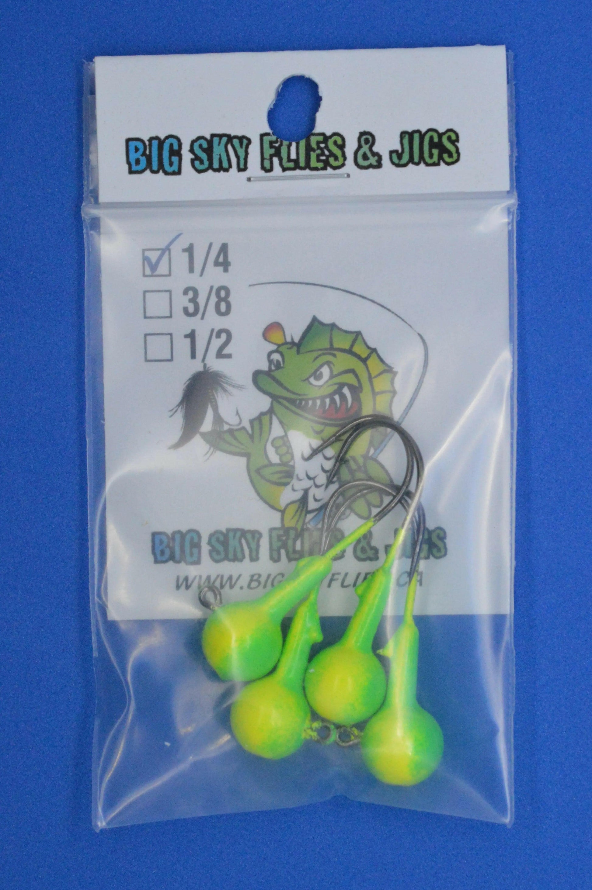 Big Sky 1/4oz Ball Jigs (Non-Glowing) 4/pack Big Sky