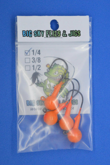 Big Sky 1/4oz Ball Jigs (Non-Glowing) 4/pack Big Sky