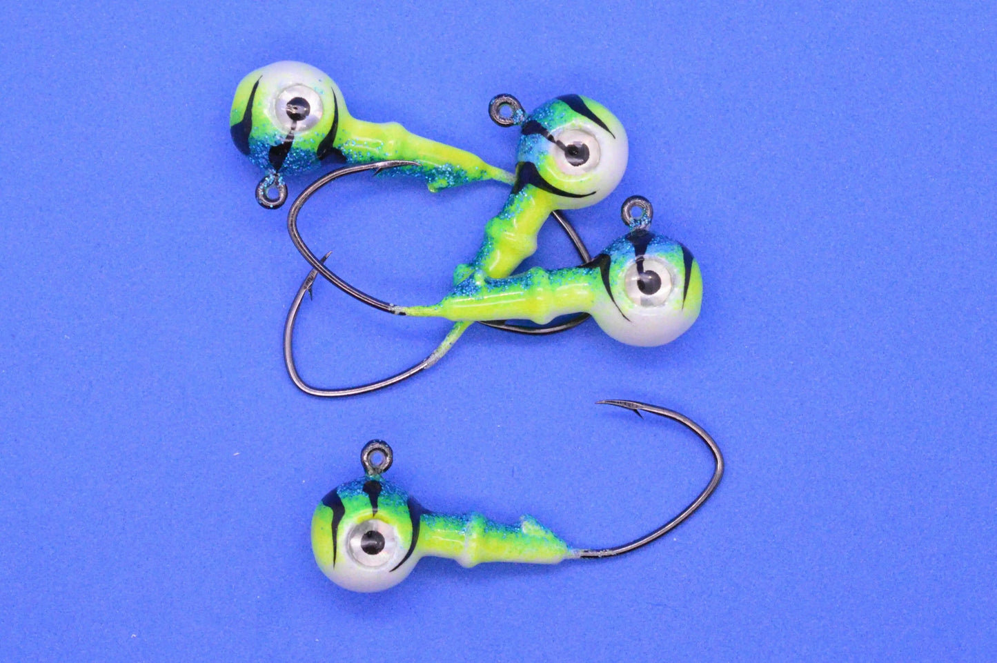 Big Sky Mean Machine 1/4oz Glow Jig Heads 4/pack Big Sky