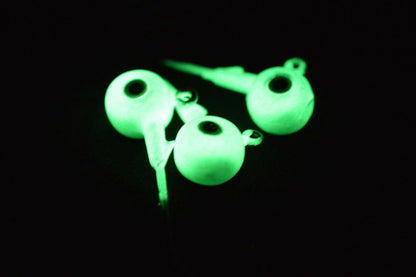 Big Sky Titan 3/8oz Heavy Duty Jig Heads Glow 3/pack Big Sky