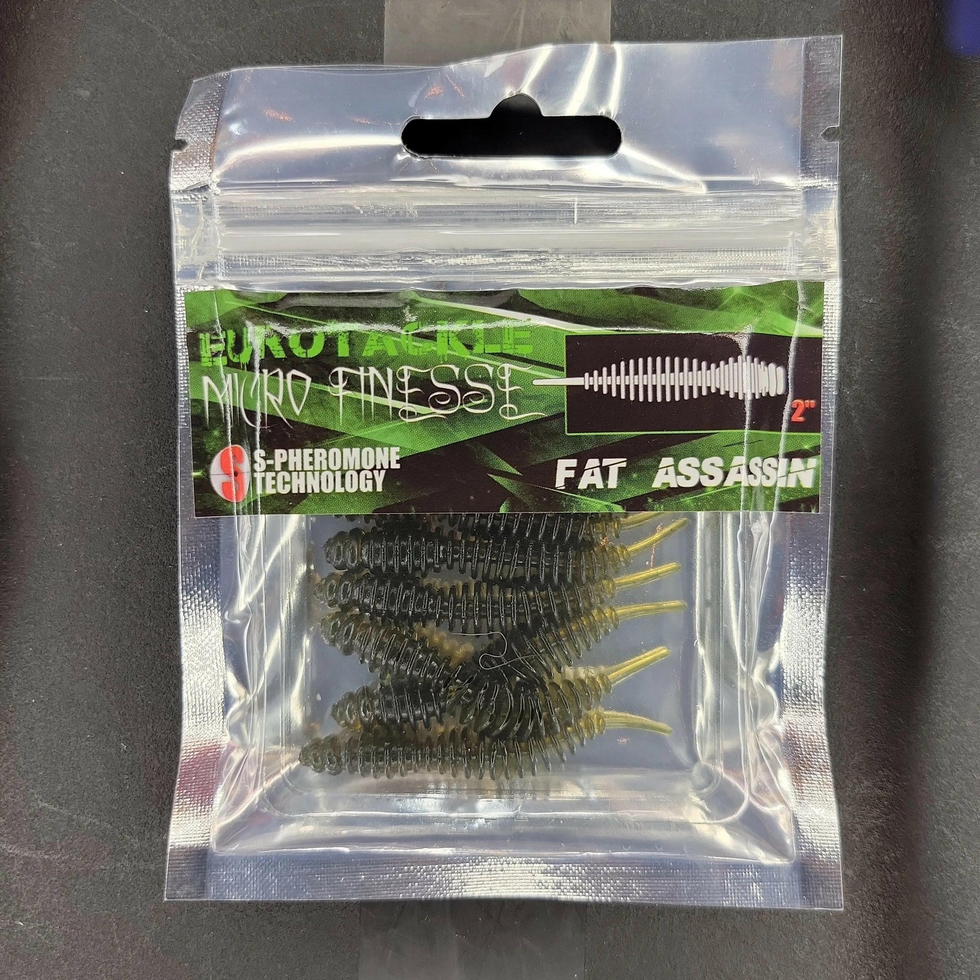 Euro-Tackle Fat Assasin Bait Green Pumpkin 8/pk C.G. Emery