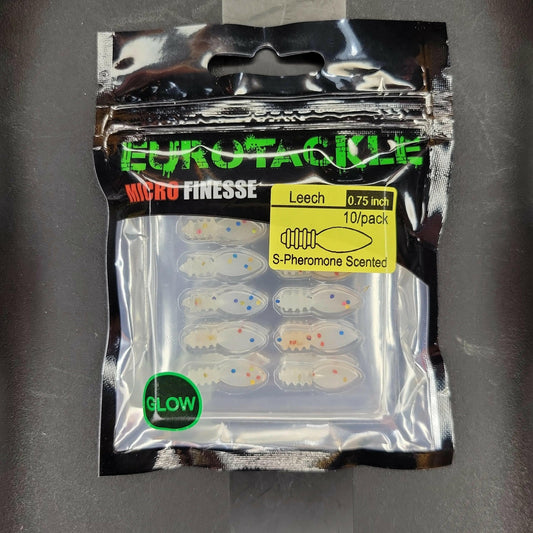 Euro-Tackle Mini Leech Wonder Bread Glow 10/pk C.G. Emery