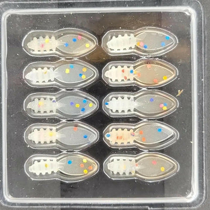 Euro-Tackle Mini Leech Wonder Bread Glow 10/pk C.G. Emery