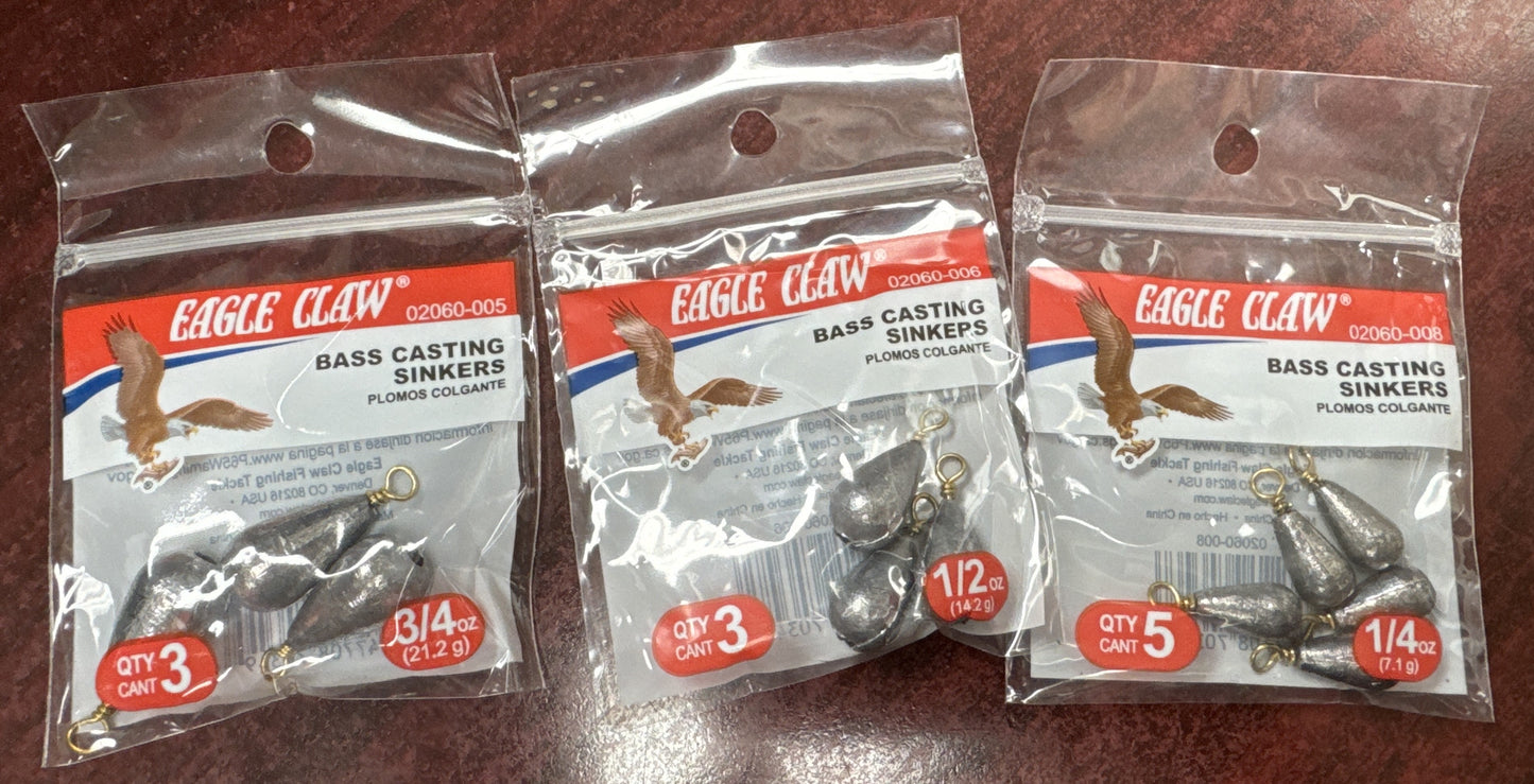 Eagle Claw Bell SInkers - Stony Tackle Shack