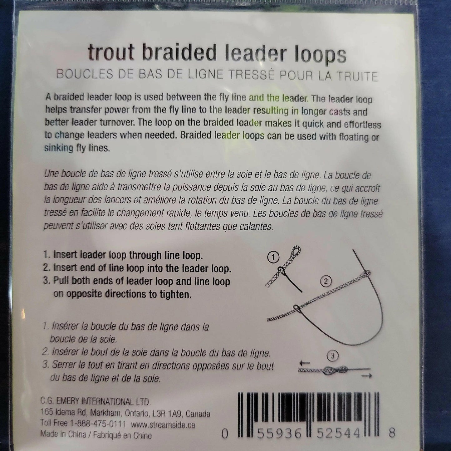 Streamside Trout Braided Leader Loops 30lbs 3/pk.