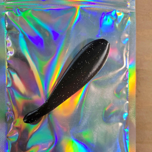 Reber's Rigs Slips (Leeches) 3" Black Gold Soft Plastic Bait 6/pk.