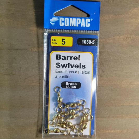 COMPAC Barrel Swivel Brass #5 10pack.