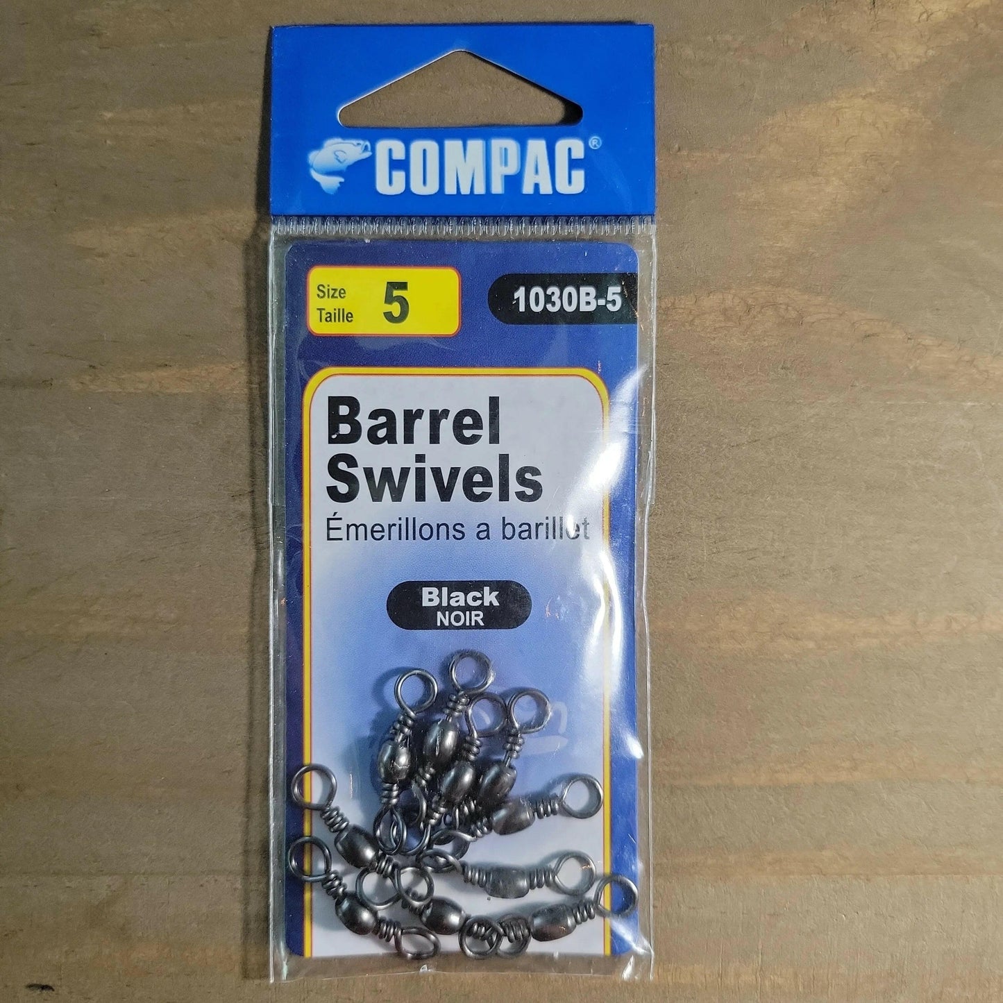 COMPAC Barrel Swivel Black #5 10pack.