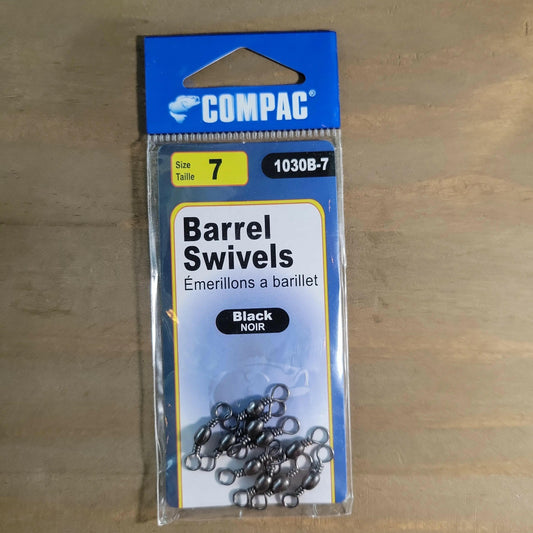 COMPAC Barrel Swivel Black #7 10pack.