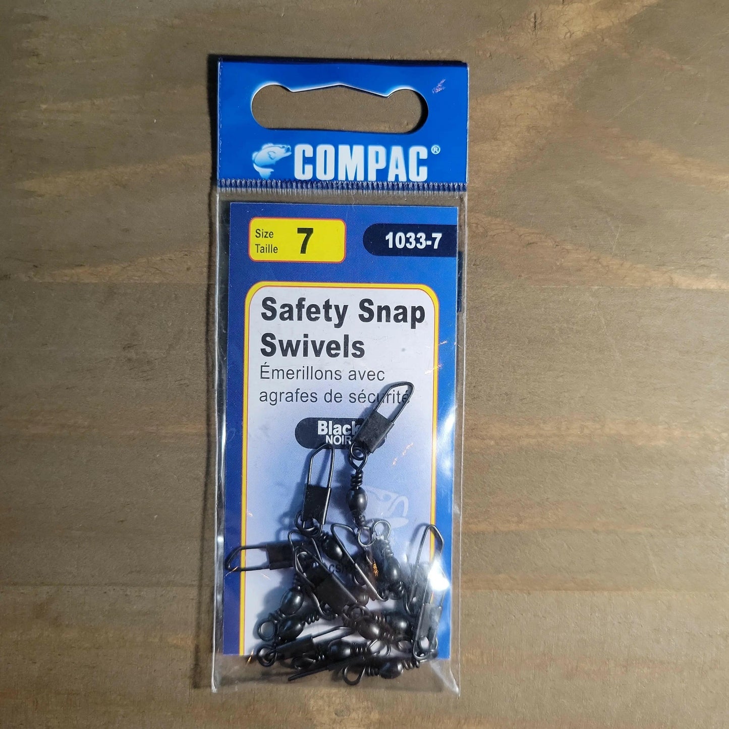 COMPAC Safety Snap Swivels Black Size #7 10/pk.