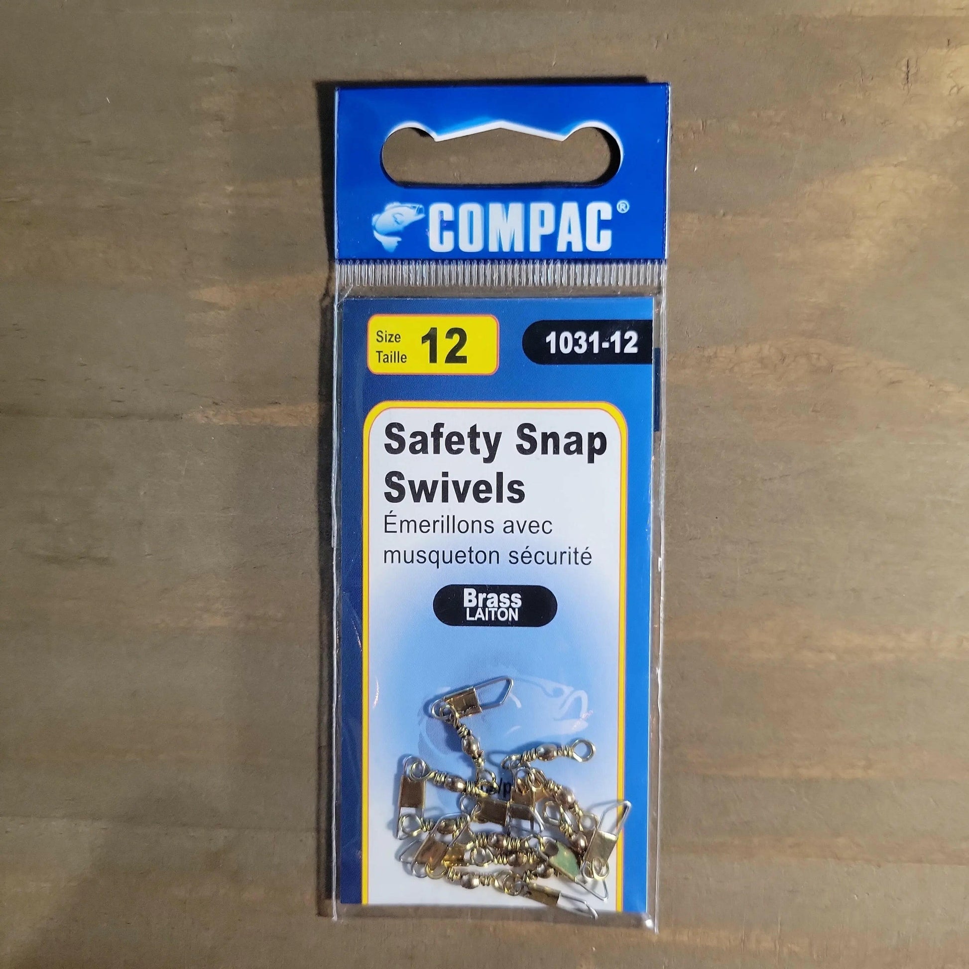 COMPAC Safety Snap Swivels Brass #12 10pack.