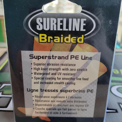 Sureline Braided Superstrand PE Line Green 300yds 30lb.