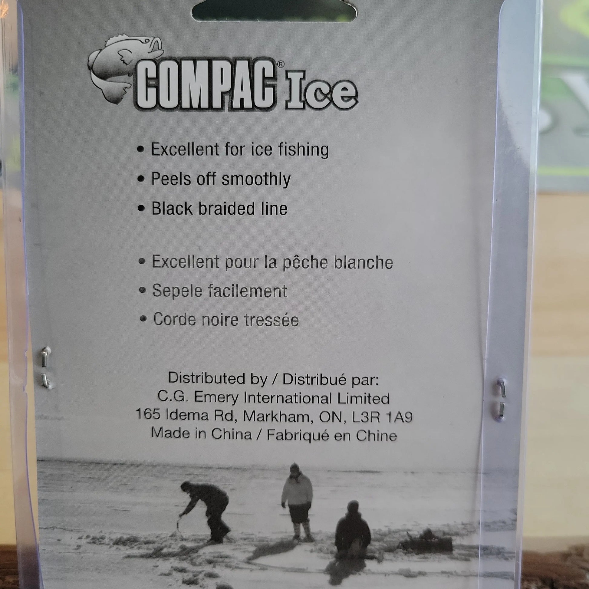 COMPAC Ice Nylon Braided Line Black 20lb 50yds - Stony Tackle Shack