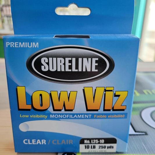 Sureline Premium Low Viz Monofilament Line Clear 10lb 250yds.