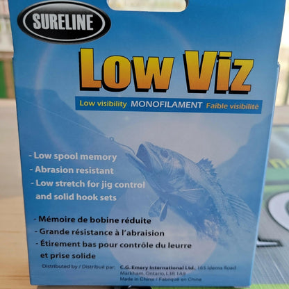 Sureline Premium Low Viz Monofilament Line Clear 10lb 250yds.