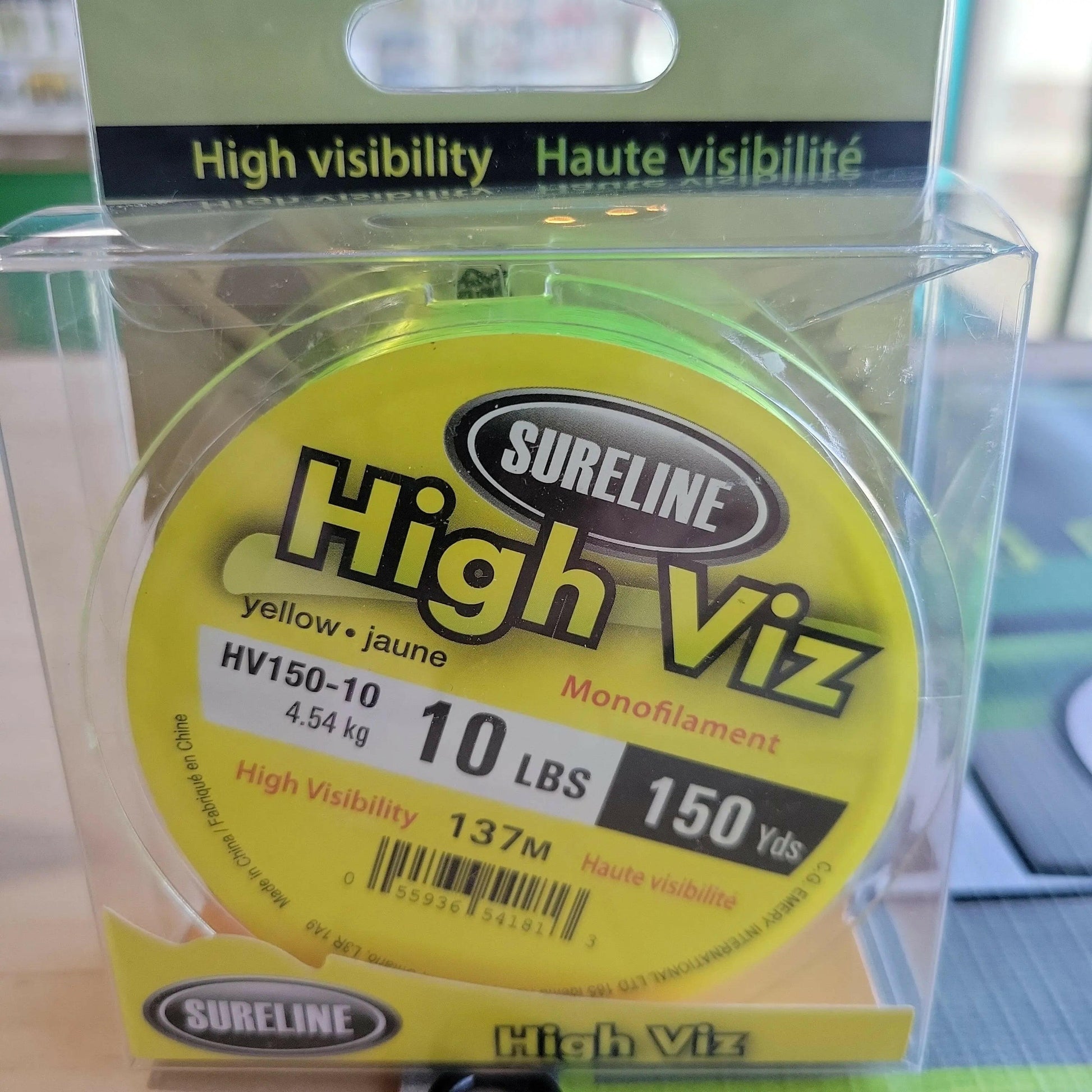 Sureline High Viz Monofilament Line 10lbs 150yds.