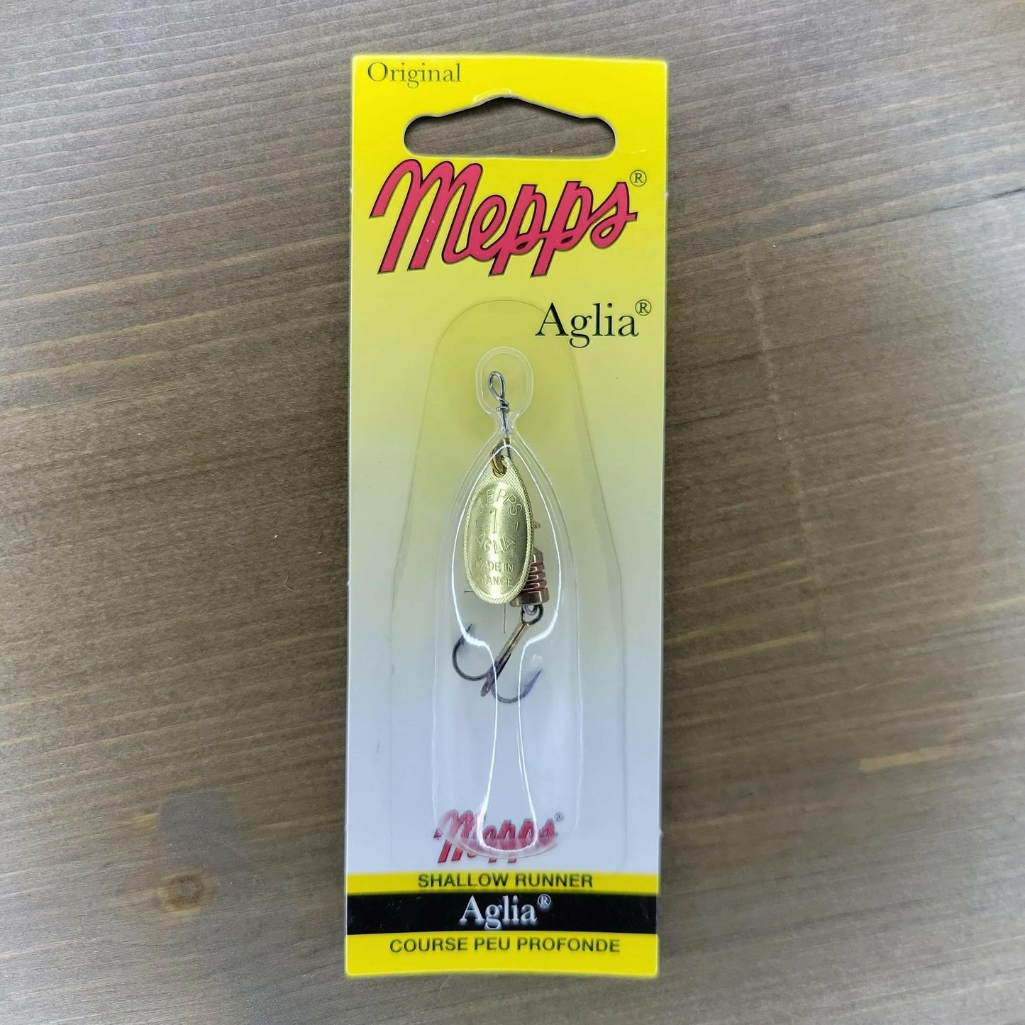 Mepps #1 (1/8oz) Aglia Gold Plain Spinner - Stony Tackle Shack