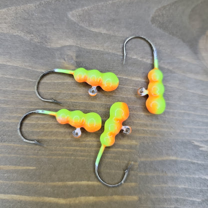 Big Sky Gruesome Grubs Glow Jigs 1/8oz 4/pack Big Sky