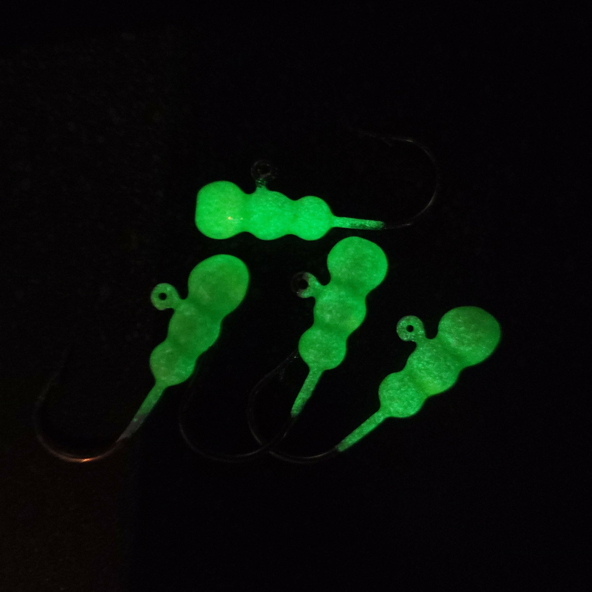 Big Sky Gruesome Grubs Glow Jigs 1/8oz 4/pack Big Sky