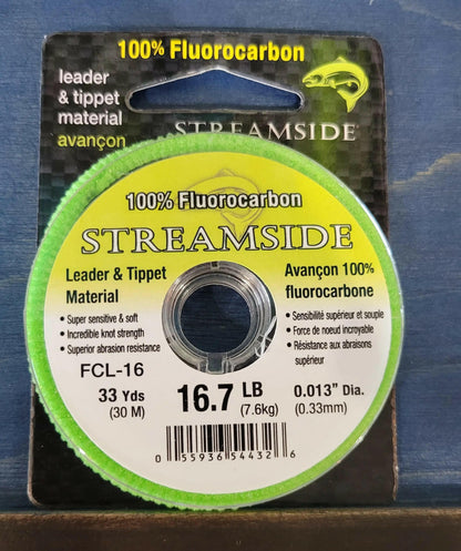 Streamside Fluorocarbon Leader & Tippet Material 16.7lb 30m.