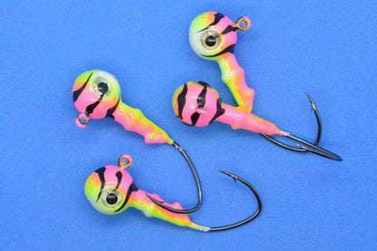 Big Sky Mean Machine 1/4oz Glow Jig Heads 4/pack Big Sky