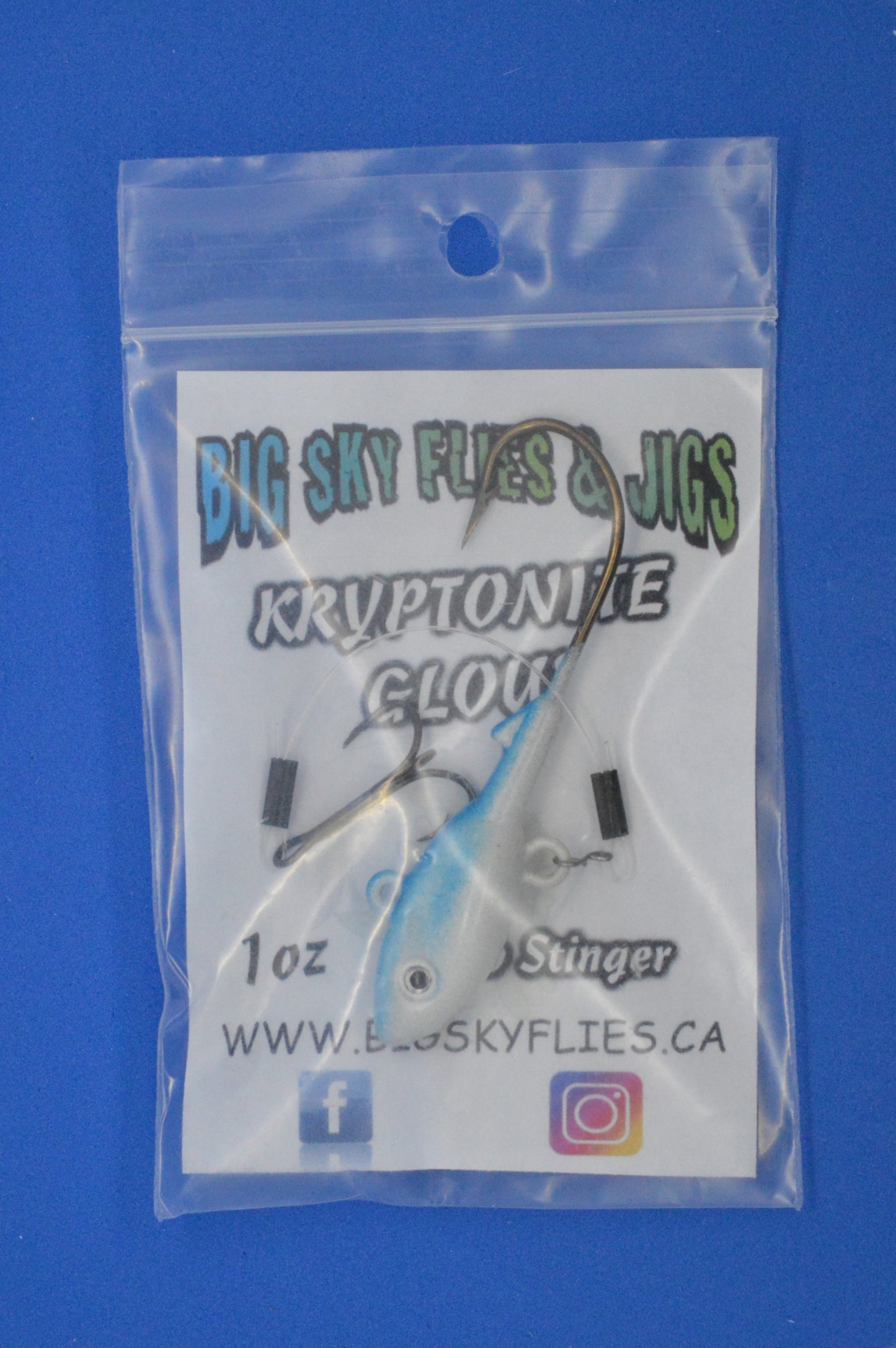 Big Sky Lake Trout Jigs w/Stinger Hook 1oz 1/pack Big Sky