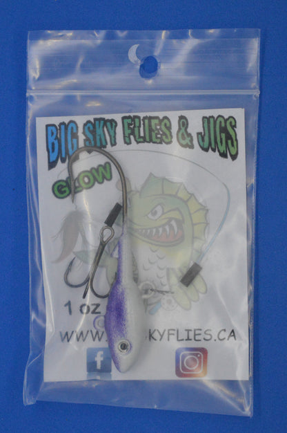 Big Sky Lake Trout Jigs w/Stinger Hook 1oz 1/pack Big Sky