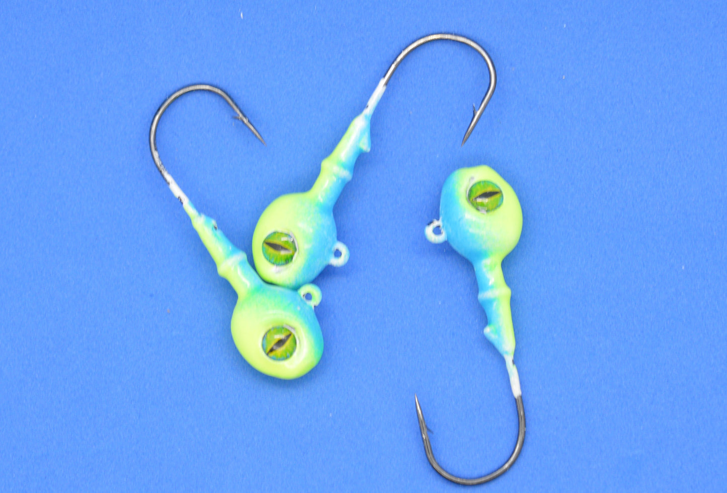 Big Sky Snake Eye 1/4oz Glow Jigs 3/pack Big Sky