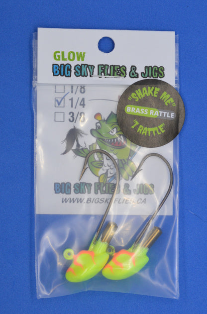 Big Sky Erie Rattle Jigs 1/4oz 2/pack Big Sky